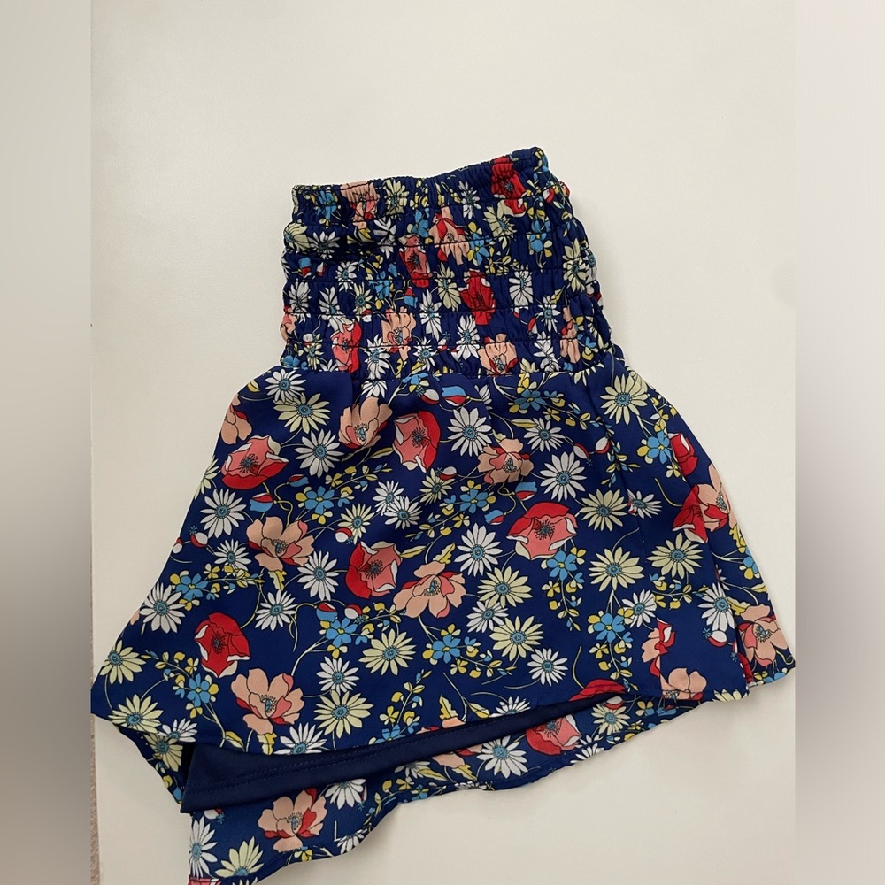 Sienna Sky Blue and Yellow Floral Shorts